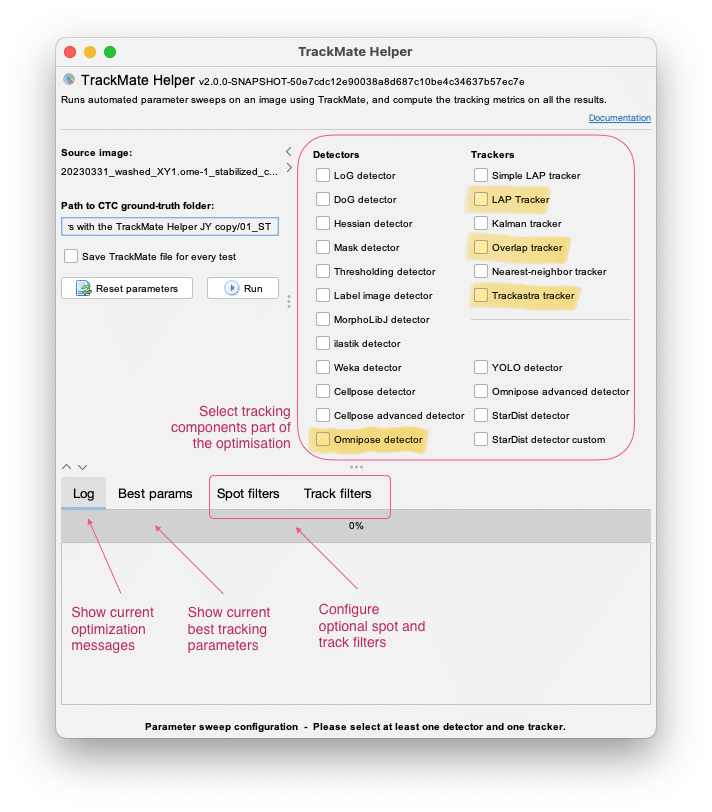 The TrackMate helper UI