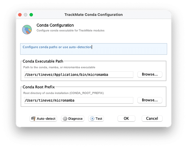 The TrackMate conda configurator